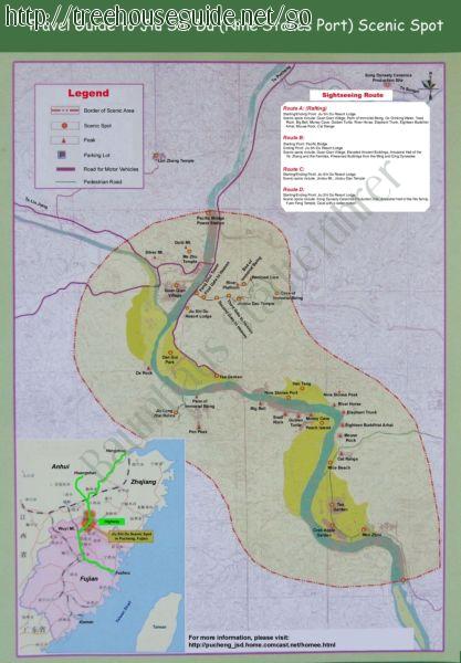 Tour Guide Maps of Jiu Shi Du Scenic Spot - Bilder/Fotografien