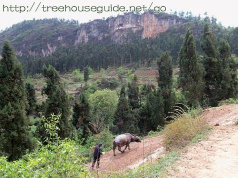 Cliff-side monastery on the other side of the mountain from Qujing, Yunnan - Pictures/Photography